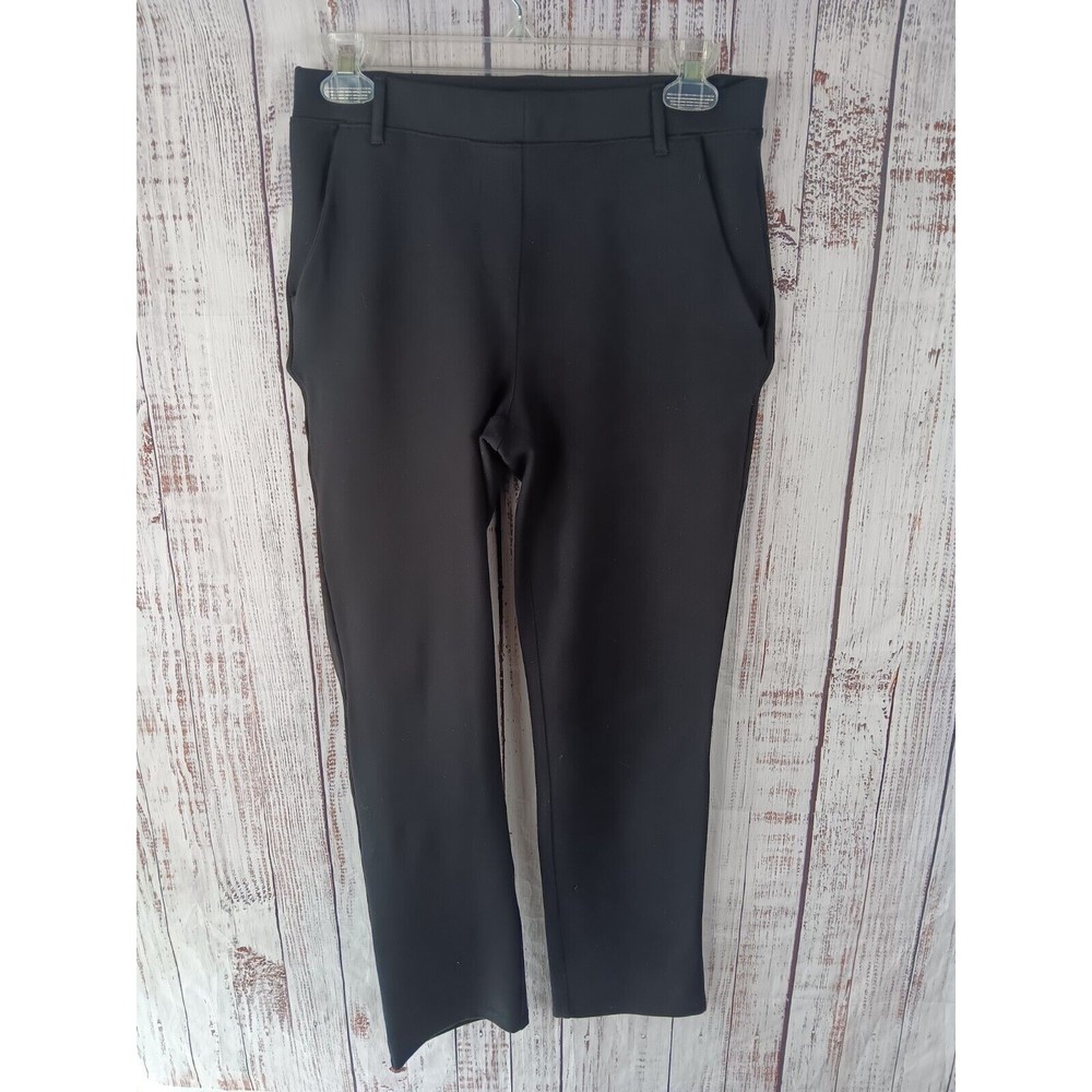 QUINCE Ultra Stretch Ponte Slim Leg Black Pants Women's Small Pockets